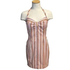 Laundry By Shelli Segal Striped Halter Sundress/Size 2